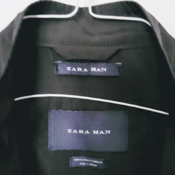 Zara Man - Spring Jacket/windbreaker Size S Black - Picture 2 of 3